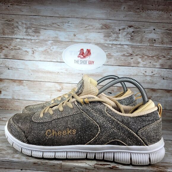 Cheeks Women's Athletic Shoes - Brown and Tan - Picture 5 of 10